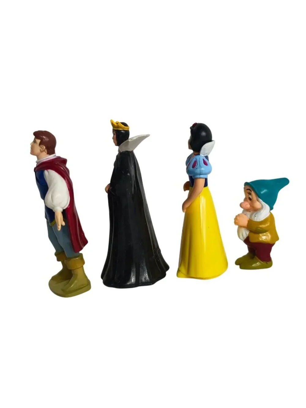 Vtg Disney Snow White Prince Charming Evil Queen Bashful Dwarf Figures '93 Colle